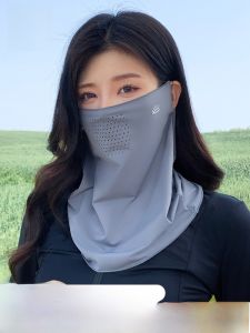 MiiOW | หน้ากากกันแดดผ้าไหมน้ำแข็งบางระบายอากาศได้ดีสำหรับผู้หญิงในช่วงฤดูร้อน หน้ากากกันแดดแบบสวมหัวป้องกันรังสียูวี