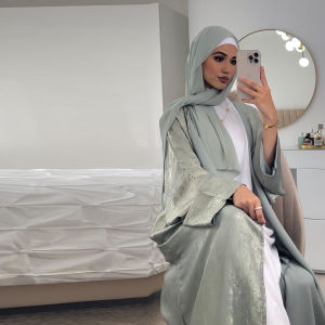 Sáng Bóng Satin Cánh Dơi Kim Abaya Cho Nữ Sang Trọng Hồi Giáo Dài Đầm Dự Tiệc Ramadan Eid Thường Ngày Hồi Giáo Quần Áo