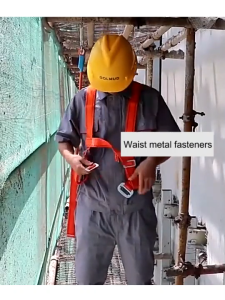 Safety Belt Kerja 5 Meter Full Body Harness Alat Pengaman Proyek Dengan Kait Tunggal Cocok Untuk Pekerja Bangunan Teknisi Maintenance