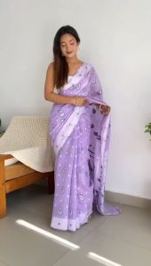 [PRE-ORDER] SOFT LINEN COTTON SILK  SAREE ~ Delivery Lead Time : 10 days
