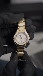 Jam Tangan Wanita Bonia Elegance B10695-2217S White Dial Gold Stainless Steel Strap