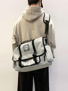 Japanese Style Large Capacity Crossbody Bag Mens Trendy Single Shoulder Commuter School Bag Workwear Backpack for Students