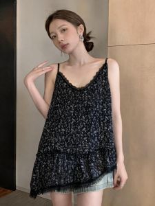 Floral V-Neck Loose Tank Top