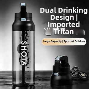YUNQUAN | Large Capacity Tritan Sports Water Bottle Summer Outdoor Cycling School Use Heat Resistant