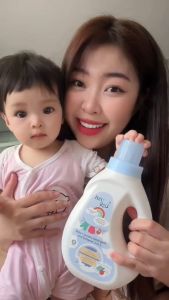 Combo 3 Túi nước giặt xả vải em bé 2 mềm mại không xà phòng BZU BZU 800ml