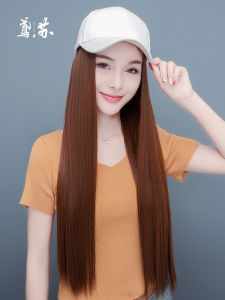 Detachable Baseball Cap Wig Hat Integrated Fashionable Long Straight Hair Realistic Natural Trend Womens Duckbill Cap