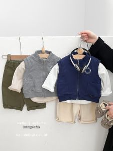 Spring Autumn Korean Style Leisure Round Collar Wearable Boys Vest