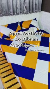 Promo Terlaris Sprei Aesthetic Abstrak Anti Luntur Motif Zigzag Yellow Ukuran King Size 200 x 200 180 x 200 160 x 200 Terbaru 2023 Seprei Murah Berkualitas Viral Kekinian Bahan Adem Lembut Free Sarban dan Sargul