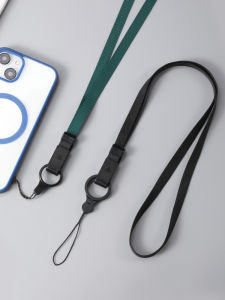 Non-Choking Mens Style Mobile Phone Lanyard Neck Strap Work ID Card Holder Creative Fashion Long Anti-Fall Keychain Multi-Function Phone Case