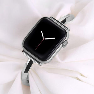 Minimalist Metal Strap for Apple Watch Band 44MM 40 45 41 49 42 38MM Luxury Simple Bracelet for iWatch 9 SE 8 7 6 5 4 3 Ultra 2