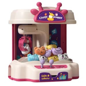 Big Claw Machine Toy for Kids and Adults | Real Arcade Claw Machine with Coins | Mini Claw Machine for Home and Fun | Claw Doll Machine