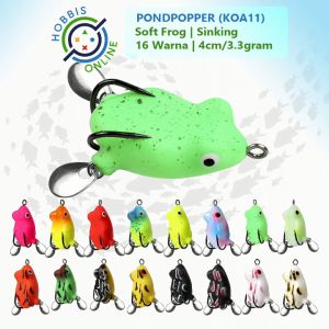Soft Lure Kodok Umpan Pancing Soft Frog Fishing Bait 4 cm 33 gram PondPopper (KOA11)