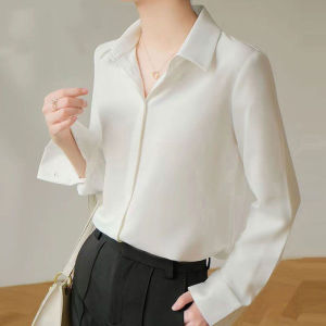 Áo Sơ Mi Satin Pháp Cho Nữ 2025 Xuân Thu Thời Trang Công Sở Thanh Lịch Đi Làm Không Cần Ủi Trang Phục Công Sở