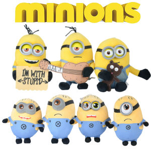 2024 Hot Cute Minions Movie Characters Yellow Plush Toys Bob Stuart In Jeans Soft Toys Dolls & Hobbies Christmas Birthday Gift