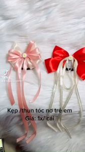 Sét 02 cái buộc tóc nơ cho bé. KT 6x20cm. Nhật thiết kê theo yêu cầu của khách