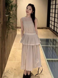 CHOUXIE | French Chic Unique Crinkled Strappy Maxi Dress