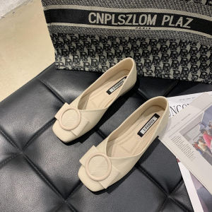 Womens Flat Bottom Single Shoes Spring New Style Soft Bottom Gentle Mouth Slip-On Fairy Shoes Korean Version Flat Heel