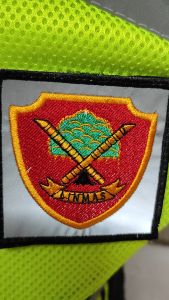 Rompi Linmas Bahan DoubleMesh Tebal Variasi Iga Hitam Terbaru | Rompi Linmas Terbaru