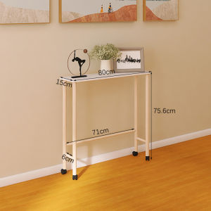 Narrow Wall-Mounted Shelf Sofa Side Long Strip Storage Rack Modern Simple Style Wooden Craft for Bedroom Living Room