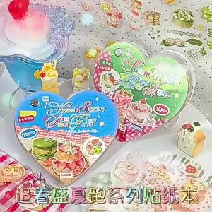 Mr.paper | Mr.Paper 20 Miếng Dán PET Hình Trái Tim Chủ Đề Món Tráng Miệng Ngọt Ngào Chống Thấm Nước Trong Suốt Đề Can Cho Tạp Chí Cắt Dán Bánh Trái Cây Kem Văn Phòng Phẩm