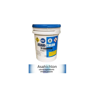Asahi Chlon 70% High-Quality Calcium Hypochlorite Granular for Pool & Spa Cleaning - 45kg