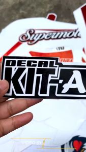 Decal Sticker - Stiker Dekal Honda CRF 150 L supermoto putih kombinasi merah candy D-I2-002