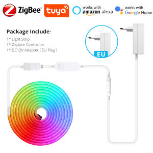 2/3/5m Popular Zigbee RGB Controller Tuya APP Remote Control LED Neon Strip Lights for Room Romantic Atmosphere Deocrative Lamp