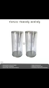 Toples Kue Kering Plastik: Tabung Toples Kue Nastar (Isi 1 Set-WTB18)