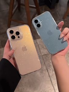 CrashStar Shiny Glitter Soft Clear TPU Phone Case: Perlindungan & Keindahan untuk iPhone 16 & 15