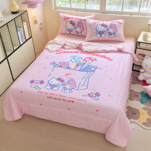 Pure Cotton Knitted Summer Quilt Childrens Lightweight Air Conditioner Quilt Breathable Absorbent Student Single Bed Quilt