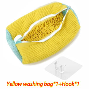 1/2/4PCS Shoe Washing Machine Bag with Liquid Shoe Brush Set Durable Laundry Shoe Bag and Soft Bristle Clean Brush for All Shoes