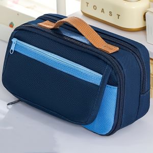 9-Layer Large Capacity Pencil Case - Durable Oxford Fabric Multi-Compartment Organizer Portable and Washable