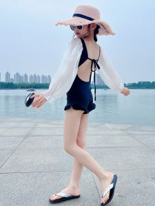 Girls Swimwear Long Sleeve Sun Protection Childrens Bikini Swimming Suit Summer 2025 New Arrival Premium Feeling Kids Swimsuit