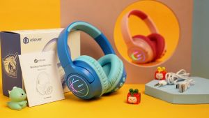 iClever BTH18 Kids Bluetooth Headphones with LED Lights BTH18 Safe Volume 74/85/94dBA 43H Playtime Stereo Sound USB-C AUX Cable Bluetooth5.3 Over Ear Kids Headphones Wireless for Tablet/Travel