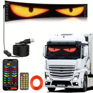 16x96 Plus Truck Eye RGB LED Matrix Pixel Panel Car Sign Animation APP Programmable LED Panel Flexible Display Lamp For Shop Bar