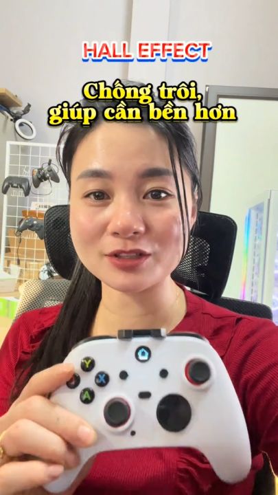 Tay cầm chơi game S102 - 2025 độ cần Hall Joystick xoay 360 kết nối bluetooth, Receiver 2.4G có 2 nút Macro gán Skill