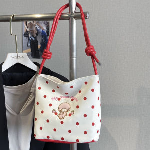 Túi Đeo Vai Dung Tích Lớn Họa Tiết Chấm Bi Phong Cách Tươi Mới Cho Nữ Túi Đeo Vai Đi Làm Túi Đeo Chéo Thời Trang
