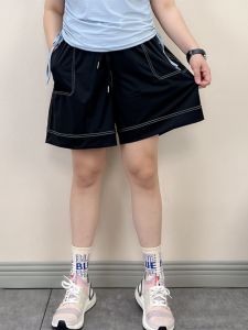 maytryit | Quick-dry Plus Size Sport Shorts Knee Length