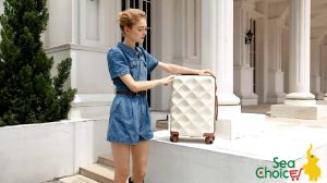 SEA CHOICE Small Portable Travel Suitcase with 20/24/28 Inches 20 Inch Hard Shell Cabin Suitcase Lightweight 100% ABS 4 Wheels With TSA Lock Carry On Luggage Travel Bag