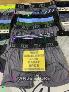 Celana dalam pria Boxer isi 6pcs Bahan katun premium