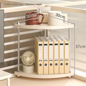 Corner Desktop Organizer Rack for Office and Home
