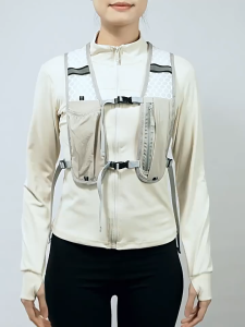 【Ready Stock】Running Water Bottle Storage Vest Lightweight Running Vest Reflective Hydration Water Chest Pack With Phone Holder Cycling Vest