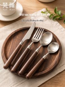 FANHAN | Elegant Wooden Handle Stainless Steel Cutlery Set