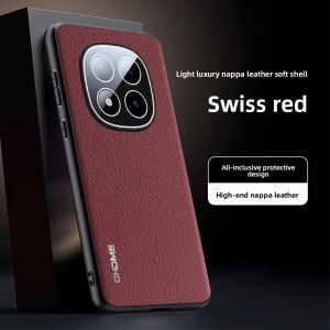 Phone Case for Xiaomi Redmi Note 14 13 Pro Plus 5G Coque Leather Silicone Soft for Redmi Note 15 Pro+ Camera Protection Cover