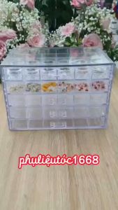 Tủ phụ kiện mini trang trí mica 5 tầng 120 ô