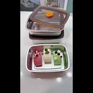 JETTING | Hot Sale Stainless Steel Camping Lunch Box Sealed Leak-proof Bento Box Large Capacity Refrigerator Freezer Storage Box
