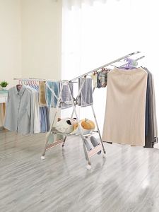Heavy Duty Stainless Steel Cloth Drying Rack with Wheel Outdoor Foldable Clothes Hanger Penyidai Baju Ampaian Baju Outdoor Laundry Cloth Rack Rak Baju Lipat Ampaian Baju Lipat Besar