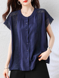 DAIXIANGFEIZI | Elegant Fashionable Cotton-Linen Shirt Short Sleeves