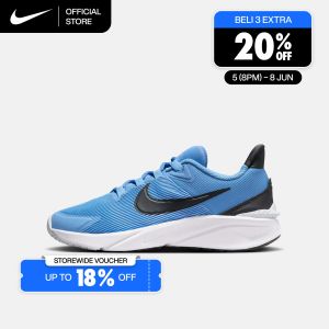 Nike Sepatu Anak-Anak Star Runner 4 Road Running - Blue Beyond [DX7615-408]