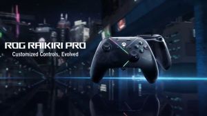 ASUS ROG Raikiri Pro PC controller - OLED Display Tri-Mode Connectivity Rear Buttons Built in ESS DAC joystick sensitivity and response curve customization | For PC Laptop next gen Xbox console